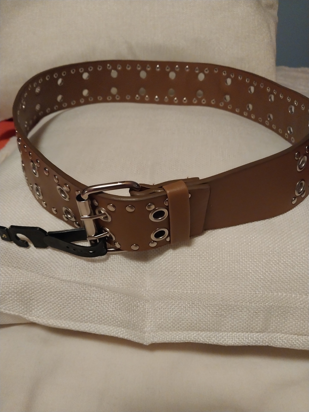 Brown Grommet-Accent Women's Belt